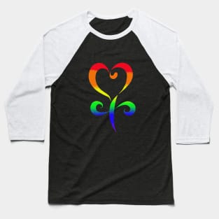 Female Symbol LGBT Rainbow Pride Baseball T-Shirt